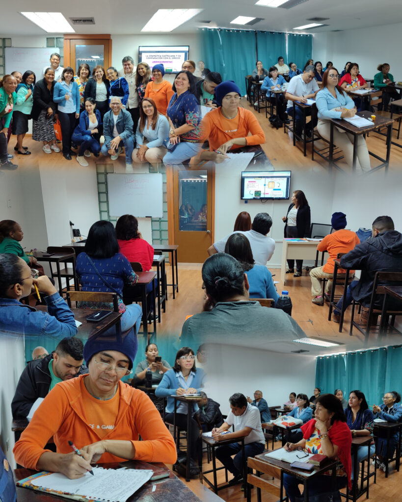 Prof. Ruth Nohemí De Esparragoza, profundizó en la gramática griega koiné y castellana. Este cuarto encuentro de saberes desveló cómo las sutilezas de estas lenguas son clave para una interpretación bíblica más profunda.